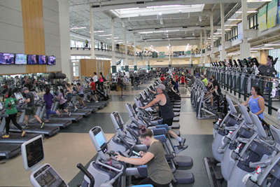 View inside of Pohl Rec Center exercise area