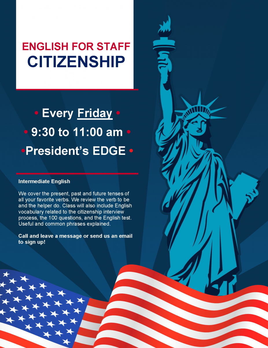 English for Staff Citizenship Flyer