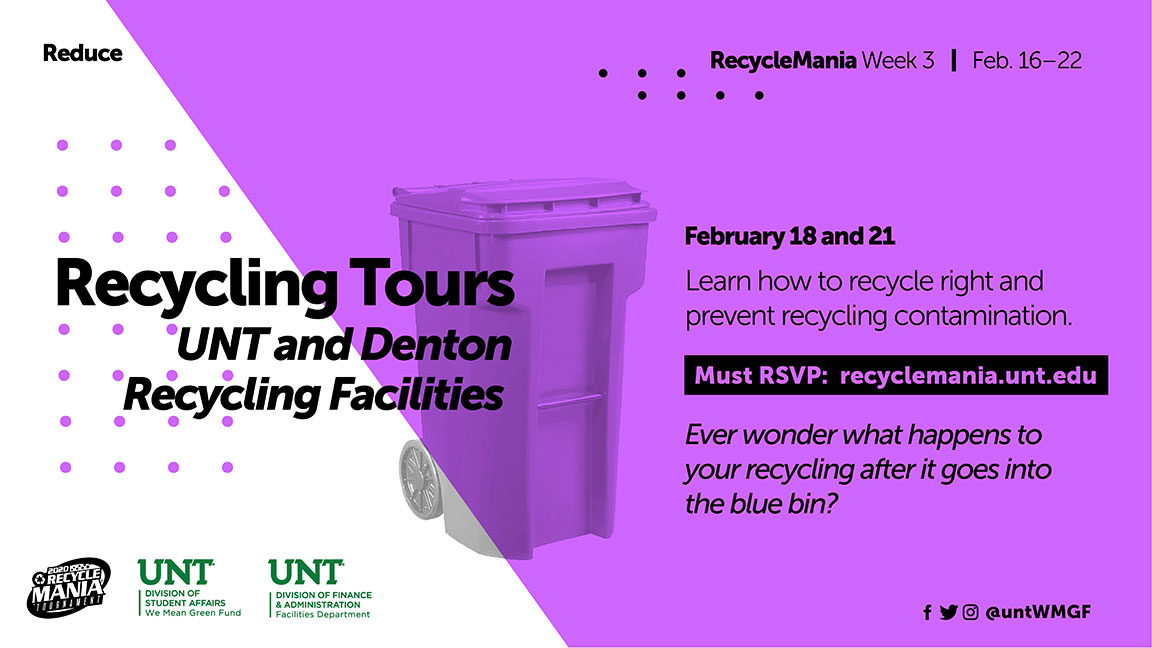 UNT and Denton Recycling Facilities Flyer - Feb. 18-21