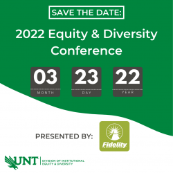 Save the date: 2022 Equity & Diversity Conference 3-23-2022, presented by Fidelity