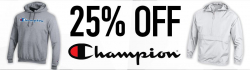 25% off Champion Apparel at Barnes and Noble