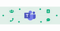 Picture of Microsoft Teams logo in communication web