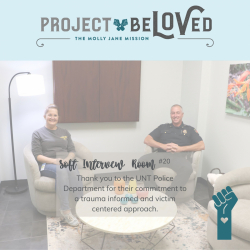 Picture of Project Beloved and UNTPD in new "soft" interview room