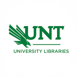 UNT University Libraries Diving Green Eagle Logo